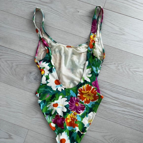 TRULO COLLECTION Bathing Suit SWIMWEAR 1-Piece FLORAL ( 10 ) - Picture 3 of 6